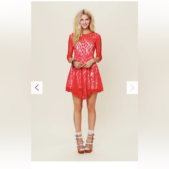 Free People Dresses & Skirts - Free people lace mesh dress